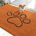 OLANLY Dog Door Mat for Muddy Paws 48x30, Paw Print Design Chenille Mud Mat | by OLANLY