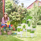 iDavosic.ly Plant Stand Indoor Outdoor, 9 Tier Corner Metal Flower Display - Image 6