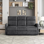 Lexicon Manual Reclining Sofa, Textured Microfiber Recliner Sofa, Wall Hugger - Image 7