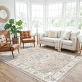 Washable 5x8 Living Room Area Rug: Vintage Water-Resistant Soft Rug by HYHAOYUNLAI