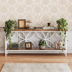 LITTLE TREE Sofa Table, 70.9 Inch Industrial Behind Couch Table - Image 5