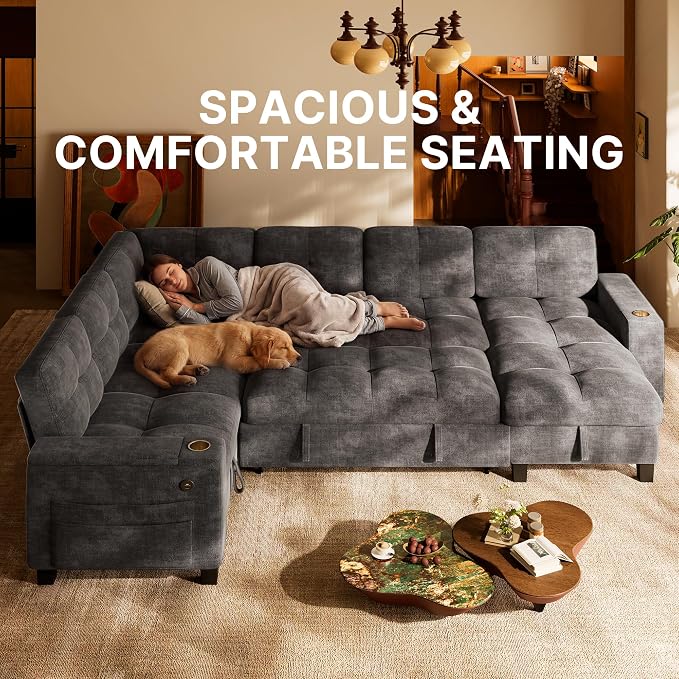 Marsail 110" Sectional Sleeper Sofa - Image 7