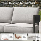 Grand patio 6-Piece Outdoor Furniture Set, 7 Seats Wicker Sofa Conversation Set - Image 8