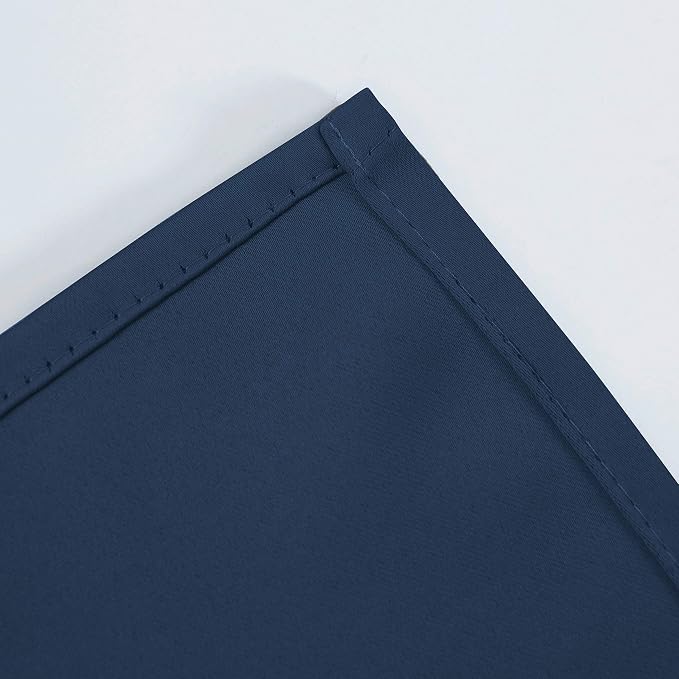 Navy Blue Blackout Curtains 42 x 54 Inch Length Set of 2 Panels Grommet Bedroom - Image 8