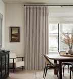 Extra Long Semi Sheer Linen Pleat Curtains Burlywood Birch 126 Inch Long | - Image 9