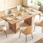 LITTLE TREE Dining Table for 6 People, Wooden Table, Rectangle Furniture - Image 3