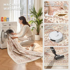 5x7 Area Rugs for Living Room, Large Washable Rug, Dining Room, Low Pile - Image 5