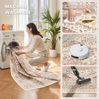 6x9 Area Rugs for Living Room, Large Washable Rug, Dining Room, Low Pile - Image 5