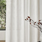 MYSKY HOME Extra Long Curtains for Living Room, Soft Cotton Fabric Boho Window - Image 4