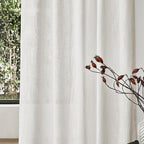 MYSKY HOME Short Curtains for Bedroom Small Windows, Light Filtering Sheer - Image 4