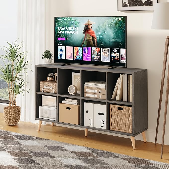 8-Cube Bookshelf 2 Tier Retro Bookcase - Image 6