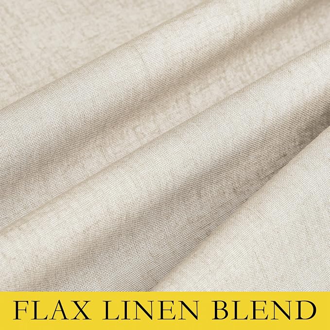 NICETOWN 100% Blackout Linen Curtains - Image 9
