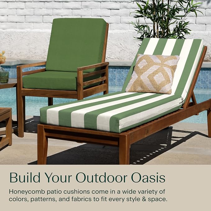 Honeycomb Outdoor Chaise Lounge Cushion - Image 4