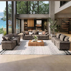 SUNSHINE VALLEY 3 Piece Living Room Sofa Furniture Set, Chenille Modular 2 by SUNSHINEVALLEY
