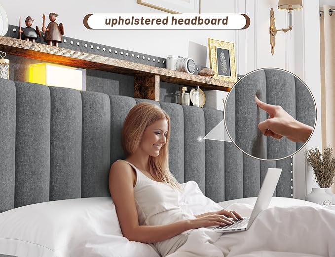 EnHomee Upholstered King Size Bed Frame - Image 7