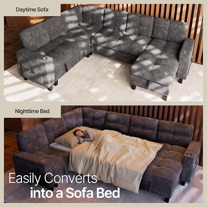 Marsail 110" Sectional Sleeper Sofa - Image 3