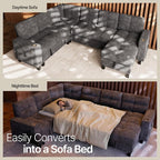 Marsail 110" Sectional Sleeper Sofa - Image 3