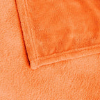 BEDELITE Fleece Blanket Soft Fall Queen Size Bed Blanket Orange 90"x90" | Ultra - Image 6