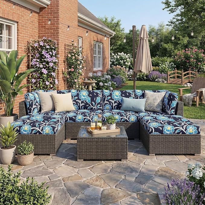 Waterproof Outdoor Cushion Covers, Stretch Patio Slipcovers | UV Resistant - Image 2