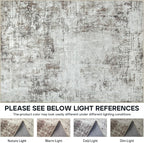 Aelenmu 10x14 Area Rugs for Living Room Dining Room Washable Brown Grey | Soft - Image 7