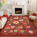 DUKINO 6x9 Area Rugs, Floral Washable Rug by DUKINO
