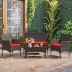 Homall 4 Pieces Patio Rattan Chair Wicker, Outdoor Indoor Use Backyard Porch - Image 5