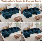 mikibama Luxury 3 Piece Sofa Set, 2 Pieces of Single Sofa and 1 Piece of 3 - Image 6