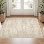Soalmost 2x3 Washable Rugs for Kitchen, Small Area Rug Beige | Non-Slip Vintage - Image 8