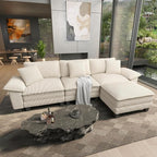 HERA'S HOUSE 124" Modular Sectional Sofa, Oversized L Shaped Couches by HERASHOUSE