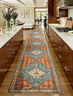 SERISSA 2'6"x16' Washable Non Slip Boho Runner Rug - Image 2