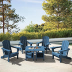 SERWALL Adirondack Table Set of 4, Outdoor Side Table- Blue - Image 8