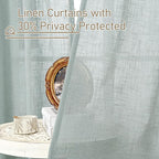 Linen Blended Curtains 72 inch for Bedroom, Linen Textured Light Filtering - Image 5