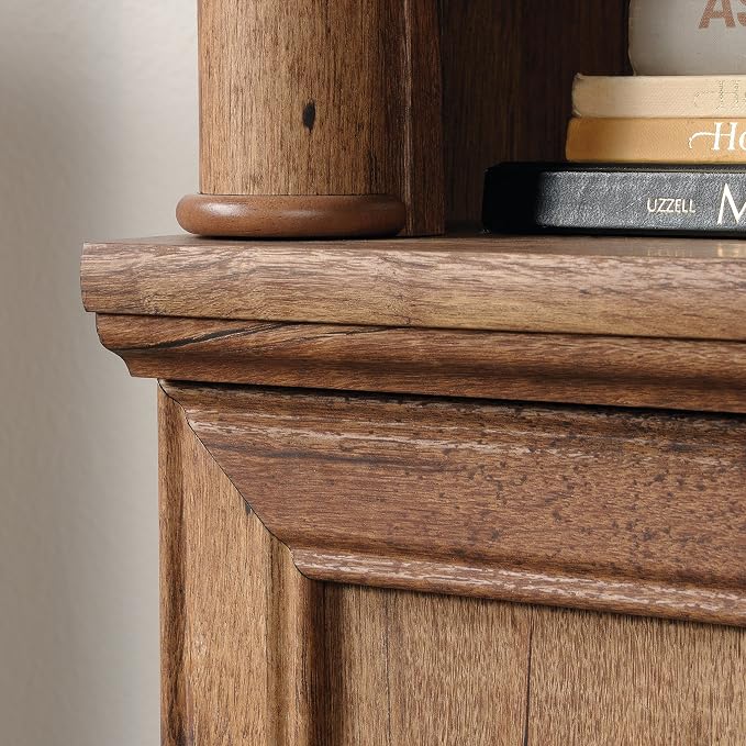 Sauder Palladia Bookcase with Doors, Library Bookcase, Vintage Oak Finish - Image 7