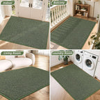 BEQHAUSE Dirt Trapper Door Mat 48" x 72", Non-Slip Washable Doormats, Low - Image 8
