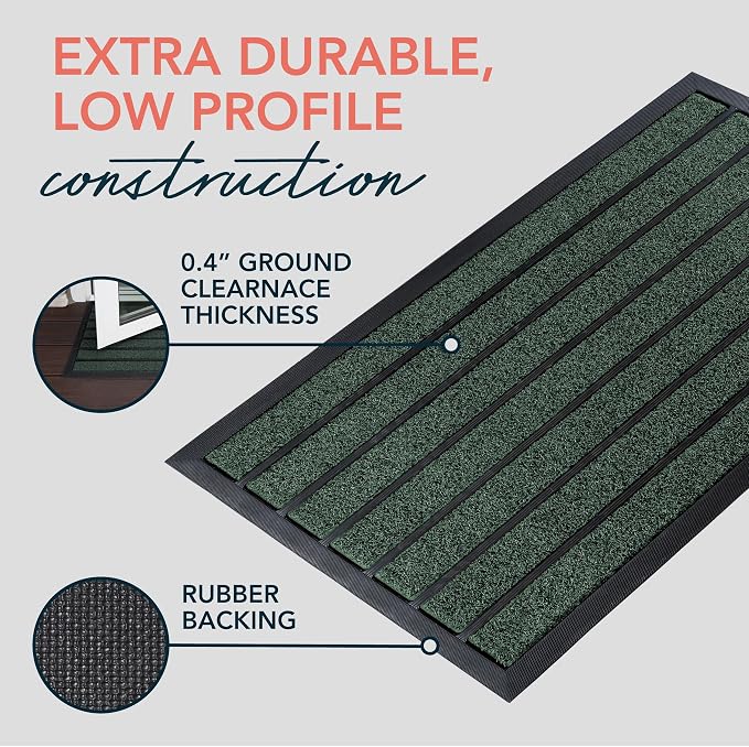 ubdyo Extra Durable Door Mat Outside Entrance | Dirt Trapping, Non-Slip Backing - Image 4