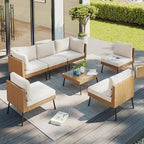 Aoxun Patio Furniture Set, 7 Piece Outdoor Sectional Sofas by Aoxun