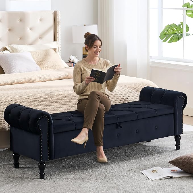 Storage Bed Bench for Bedroom, King Size Bench - Image 5