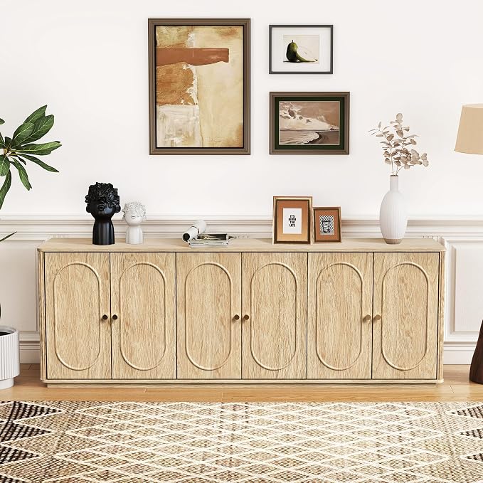 63'' Fluted Sideboard Buffet Cabinet - Image 6