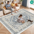 3x5 Washable Area Rug for Entryway Non Slip Rugs, Floral Soft Living Room Rug - Image 9