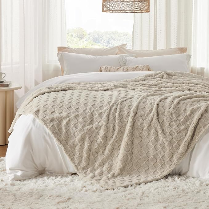 Bedsure GentleSoft Neutral Blankets Queen Size - Image 5