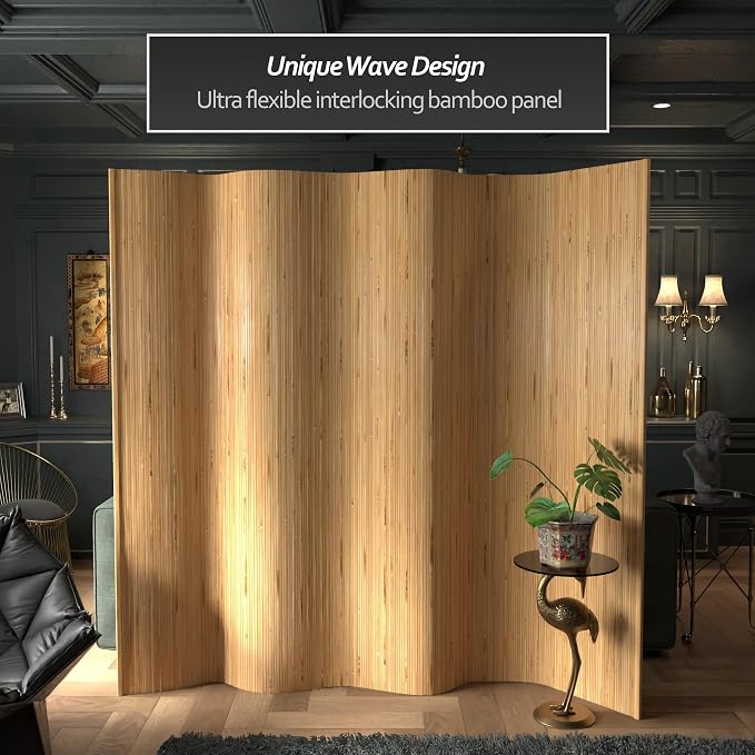 7 ft. Tall Reversible Bamboo Wave Screen - Image 2