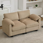 61'' Modular Loveseat Sofa, Extra Deep Seat Cloud Couch by HATPPTO