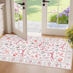 DUKINO 2x4 Rug for Entryway, Animal Washable Runner Rug for Kitchen, Low Pile by DUKINO