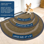 OLANLY Half Circle Front Door Mat Outside 35x23 All-Season Rubber Doormat | - Image 3