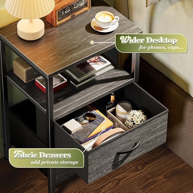Huuger Night Stand Set of 2, Nightstand - Image 5