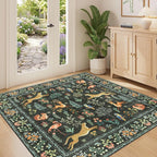 DUKINO 4x4 Square Area Rug, Washable Animal Rug by DUKINO
