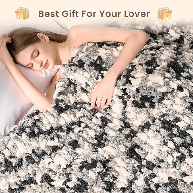 L'AGRATY Chunky Knit Throw Blanket - Image 7