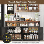 knoworld Buffet Sideboard with Storage Farmhouse with 4 Doors, Dining Room - Image 3