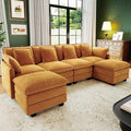 107" Cloud Couch Sectional, U Shaped Modular Sectional Sofa, 4-Seat Deep Seat by Hanherry