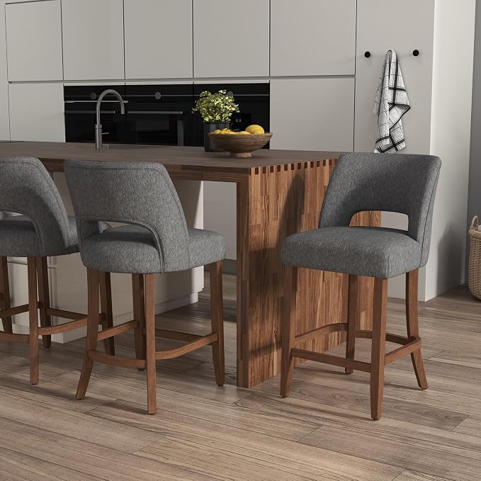 VKNOW Bar Stools Set of 4, Modern Counter Stools - Image 4